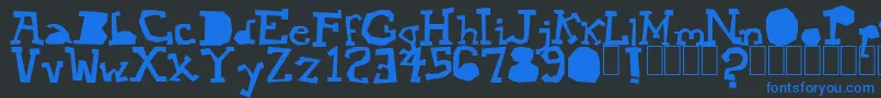 Mopey Font – Blue Fonts on Black Background