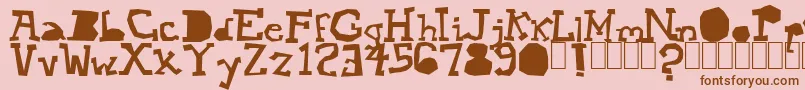 Mopey Font – Brown Fonts on Pink Background