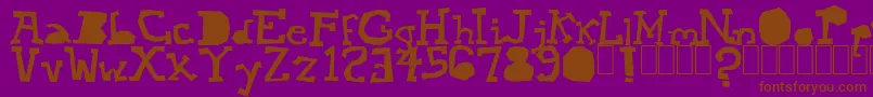 Mopey Font – Brown Fonts on Purple Background