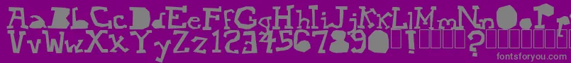 Mopey-Schriftart – Graue Schriften auf violettem Hintergrund