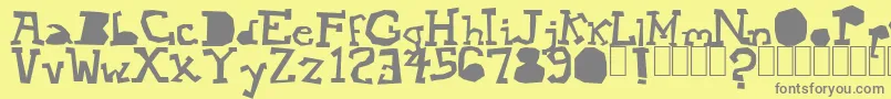Mopey Font – Gray Fonts on Yellow Background