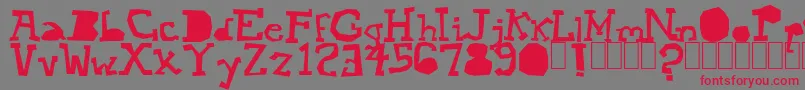 Mopey Font – Red Fonts on Gray Background