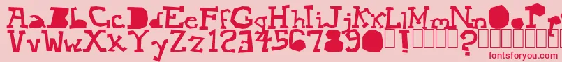 Mopey Font – Red Fonts on Pink Background