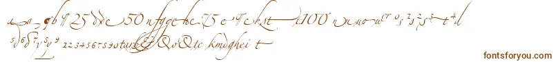 AlexandraZeferinoOrnamental-Schriftart – Braune Schriften auf weißem Hintergrund