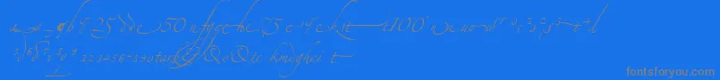 Шрифт AlexandraZeferinoOrnamental – серые шрифты на синем фоне