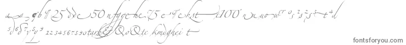 フォントAlexandraZeferinoOrnamental – 白い背景に灰色の文字