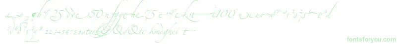 Шрифт AlexandraZeferinoOrnamental – зелёные шрифты на белом фоне