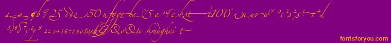 AlexandraZeferinoOrnamental Font – Orange Fonts on Purple Background