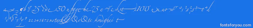 Шрифт AlexandraZeferinoOrnamental – розовые шрифты на синем фоне
