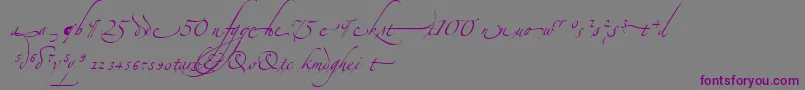 AlexandraZeferinoOrnamental-Schriftart – Violette Schriften auf grauem Hintergrund