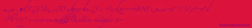 Fonte AlexandraZeferinoOrnamental – fontes roxas em um fundo vermelho