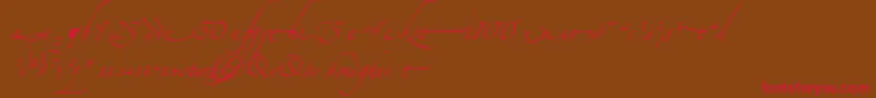 Czcionka AlexandraZeferinoOrnamental – czerwone czcionki na brązowym tle