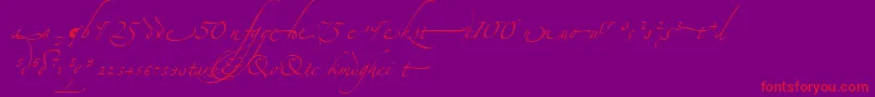 AlexandraZeferinoOrnamental-Schriftart – Rote Schriften auf violettem Hintergrund