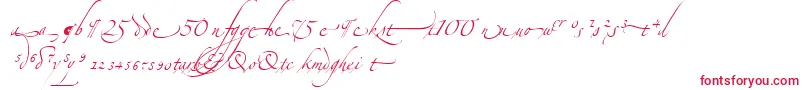 AlexandraZeferinoOrnamental-Schriftart – Rote Schriften auf weißem Hintergrund