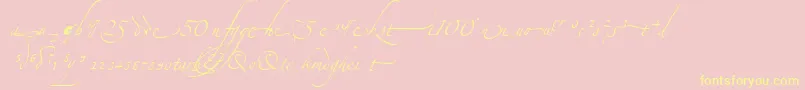 AlexandraZeferinoOrnamental-Schriftart – Gelbe Schriften auf rosa Hintergrund