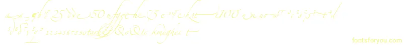 AlexandraZeferinoOrnamental-Schriftart – Gelbe Schriften auf weißem Hintergrund