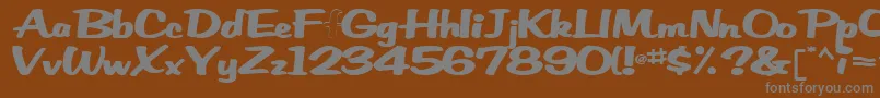 Weitere Informationen zur Empower42Bold-Schriftart Empower42Bold-Schriftart – Graue Schriften auf braunem Hintergrund