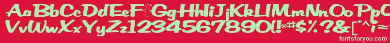 Empower42Bold Font – Green Fonts on Red Background
