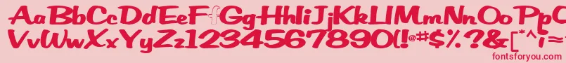Empower42Bold Font – Red Fonts on Pink Background