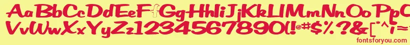 Empower42Bold Font – Red Fonts on Yellow Background