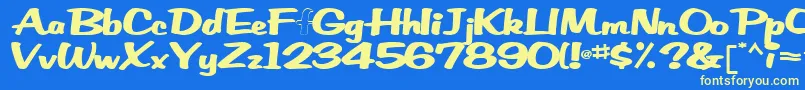 Empower42Bold Font – Yellow Fonts on Blue Background