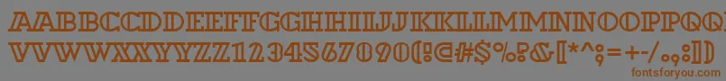 Dextoroutd Font – Brown Fonts on Gray Background