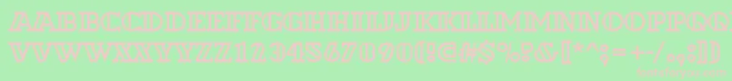Dextoroutd Font – Pink Fonts on Green Background
