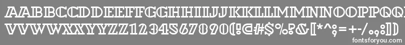 フォントDextoroutd – 灰色の背景に白い文字