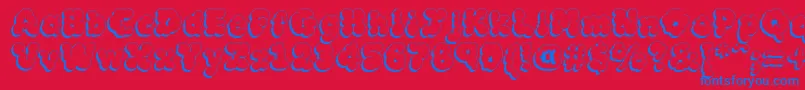 MckloudShadow Font – Blue Fonts on Red Background