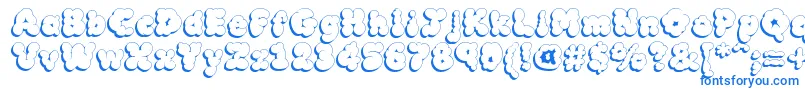 MckloudShadow Font – Blue Fonts on White Background