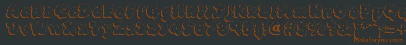 MckloudShadow Font – Brown Fonts on Black Background