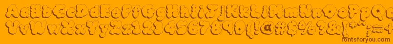 MckloudShadow Font – Brown Fonts on Orange Background