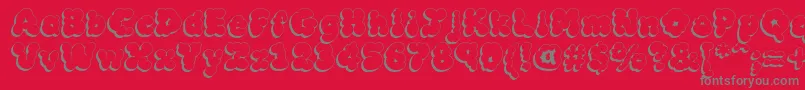MckloudShadow Font – Gray Fonts on Red Background