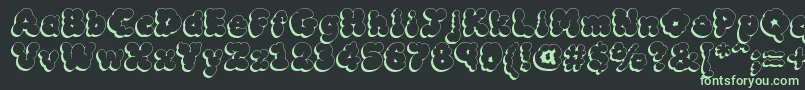 MckloudShadow Font – Green Fonts on Black Background