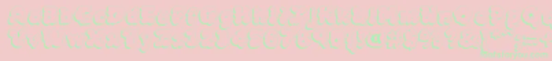 MckloudShadow Font – Green Fonts on Pink Background