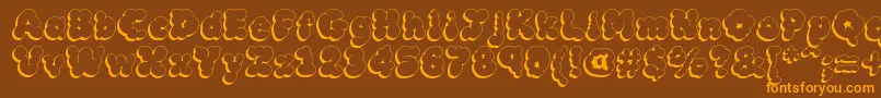 MckloudShadow Font – Orange Fonts on Brown Background