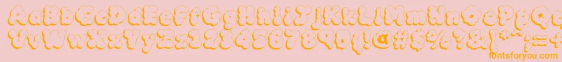 MckloudShadow Font – Orange Fonts on Pink Background