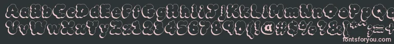 MckloudShadow Font – Pink Fonts on Black Background