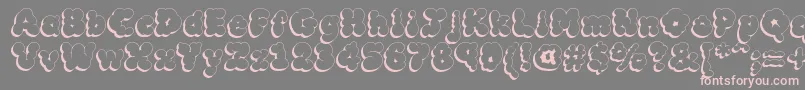 MckloudShadow Font – Pink Fonts on Gray Background