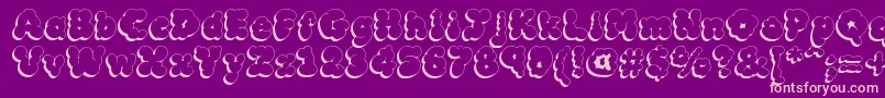 MckloudShadow Font – Pink Fonts on Purple Background
