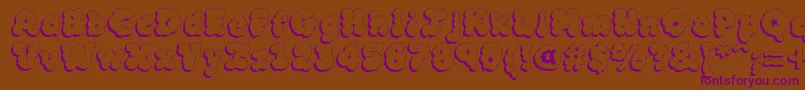 MckloudShadow Font – Purple Fonts on Brown Background