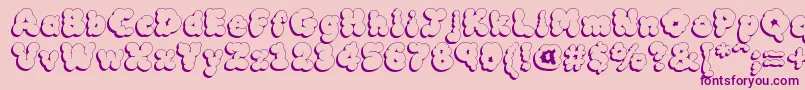 MckloudShadow Font – Purple Fonts on Pink Background