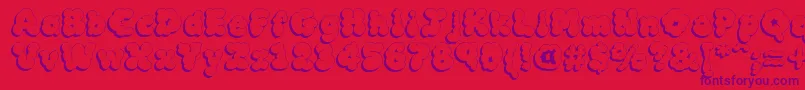 MckloudShadow Font – Purple Fonts on Red Background