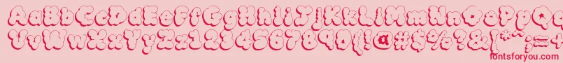 MckloudShadow Font – Red Fonts on Pink Background
