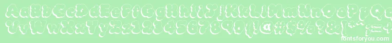 MckloudShadow Font – White Fonts on Green Background