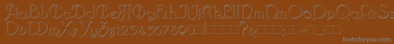 BridgnorthShadow Font – Gray Fonts on Brown Background