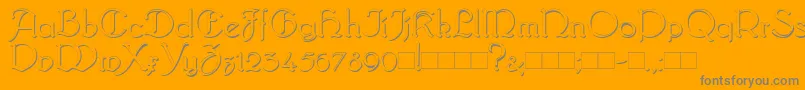 BridgnorthShadow Font – Gray Fonts on Orange Background