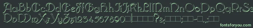 フォントBridgnorthShadow – 黒い背景に緑の文字
