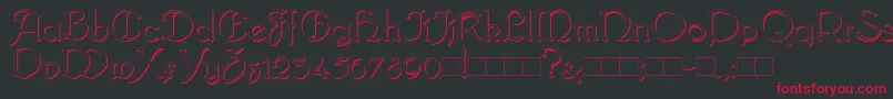 BridgnorthShadow Font – Red Fonts on Black Background