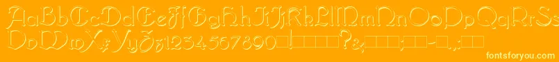 フォントBridgnorthShadow – オレンジの背景に黄色の文字